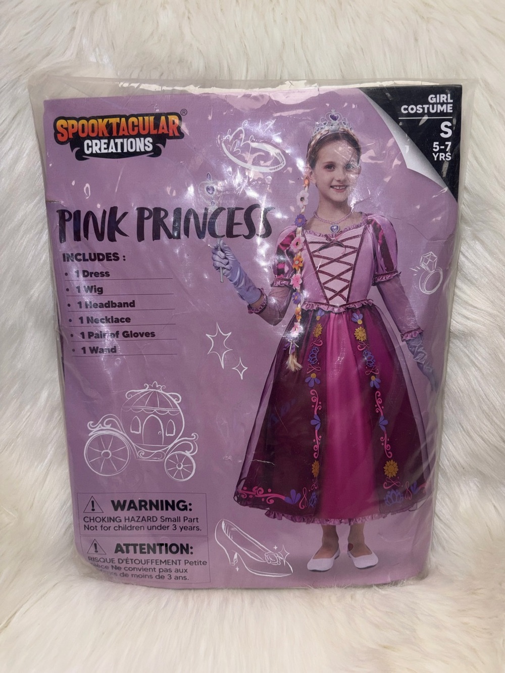 Pink Princess Girl Costume - Small (5-7 yrs)